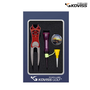 코비스 골프용품 선물세트 GS7820-2 골프티 볼마커 그린보수기